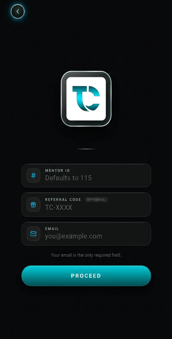 TradeCircuit EA app sign in screen