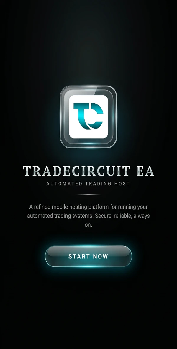 TradeCircuit EA app welcome screen